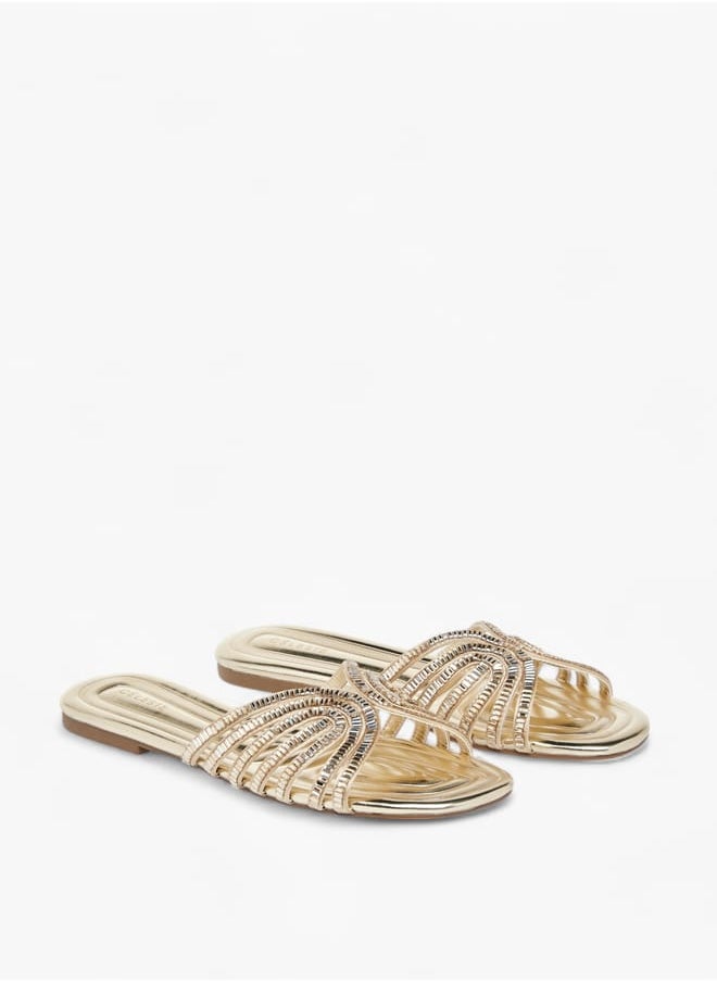 Celeste Women's Embellished Slip-On Flat Sandals  - Image 1