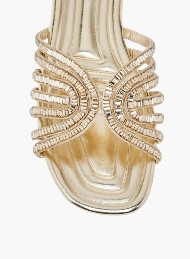 Celeste Women's Embellished Slip-On Flat Sandals Ramadan Collection