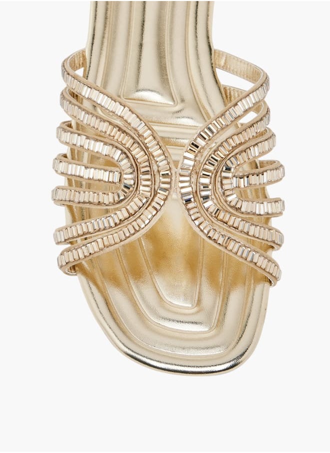 Celeste Women's Embellished Slip-On Flat Sandals  - Image 4