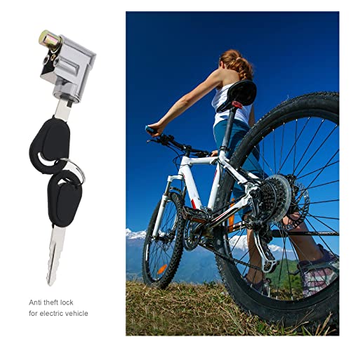 Create idea 2pcs Battery Cylinder Lock Ignition Switch AntiTheft Safety Lock for Motorcycle Electric Bike Scooter EBike with 4 Keys Light Weight - Image 5
