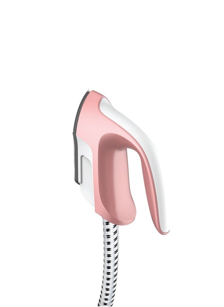 GREEN LION - Digital Garment Steamer With UK Power Cord, Efficient Heater, Strong Steam, 9 Hole Muzzle,Rotary Iron, 98℃ Outlet Steam Temperature, Six Setting Stages, Shoulder-Shaped Design - Pink - Image 1
