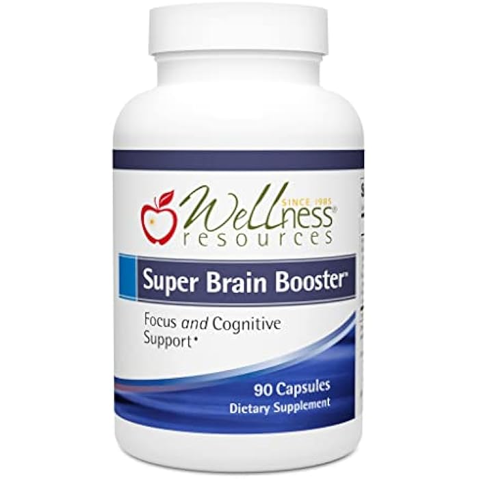 Wellness Resources Super Brain Booster with Phosphatidylserine, N-Acetyl Tyrosine, Alpha GPC and Bacopa for Mental Clarity, Focus and Memory (90 Capsules) - Image 1