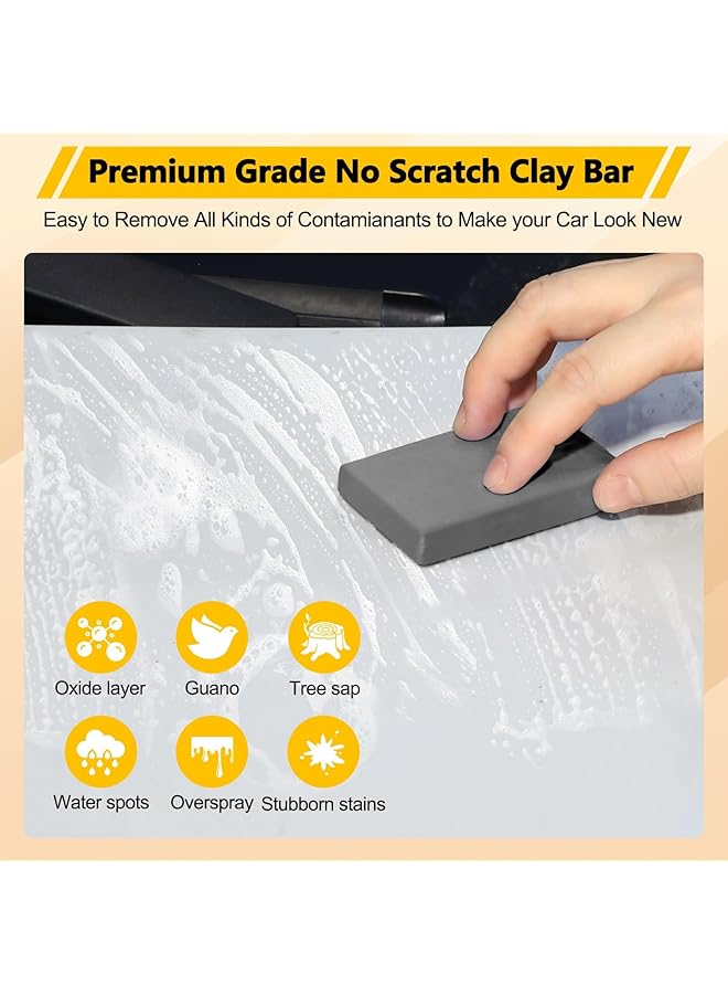 KASTWAVE Car Clay Bar, Premium Grade No Scratch Magic Clay Bar, Detailing Cleaner Kit Glass Deatil Cleaning, With Washing And Adsorption Capacity, For Auto Suv,Rv,Truck (4 Pack 400G) - Image 2