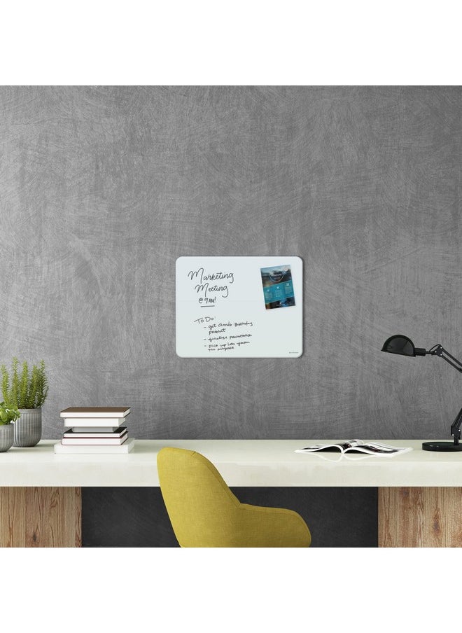 U Brands Magnetic Cubicle/Wall Glass Dry-Erase Board, 20 X 16 Inches, White Frosted Surface, Frameless  - Image 4