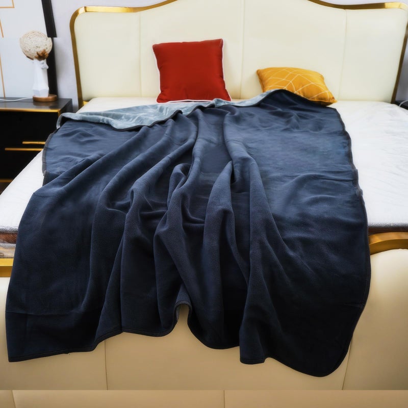 Ahinahwap Waterproof Blanket for Bed Couch Sofa 60x80 Reversible  Washable Waterproof Blanket Queen Size Waterproof Bed Blanket Water Resistant Blanket Dark GreySilver Grey