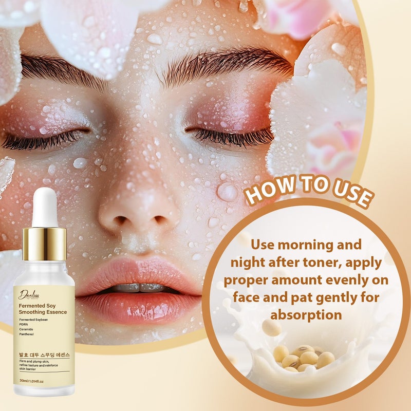 Danliss Fermented Soy Smoothing Repair Serum 30ml - PDRN Ceramides for Firming and Refining Pores - Image 3