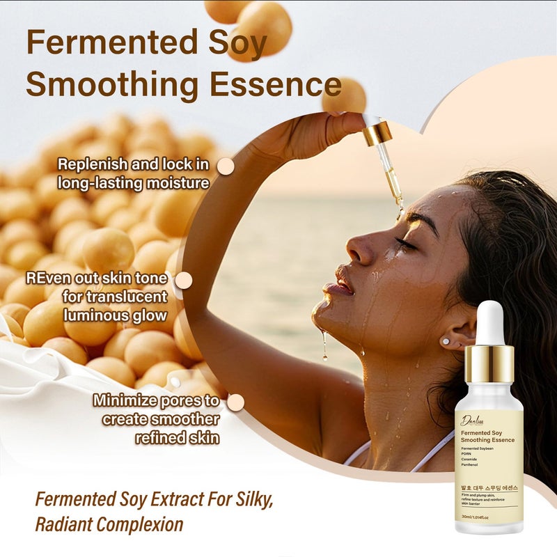 Danliss Fermented Soy Smoothing Repair Serum 30ml - PDRN Ceramides for Firming and Refining Pores - Image 2