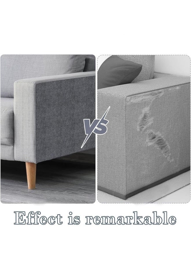 Arabest Cat Scratching Mat, Cat Scratch Mat with Self-Adhesive, Cat Scratch Protectors for Sofa Carpet, Anti Scratch Furniture Protector, Reusable Protecting Couch form Pets (Grey, 100x40cm) - Image 3