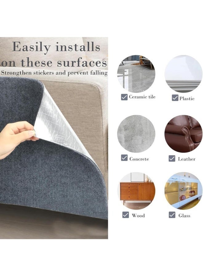 Arabest Cat Scratching Mat, Cat Scratch Mat with Self-Adhesive, Cat Scratch Protectors for Sofa Carpet, Anti Scratch Furniture Protector, Reusable Protecting Couch form Pets (Grey, 100x40cm) - Image 4