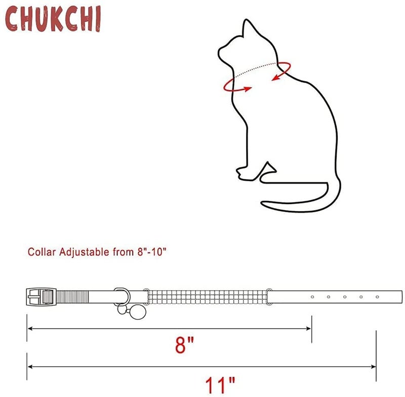 CHUKCHI Soft Velvet Safe Cat Adjustable Collar Bling Diamante with Bells,11 inch for Small Dogs and Cats (Pink- 2 Pack) - Image 1