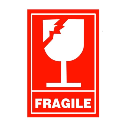 Top label 300 Pcs Fragile Stickers,2x3 Inches Glass Sticker,Handle with Care Shipping Stickers,Mailing Postage Parcel Sticker - Image 1