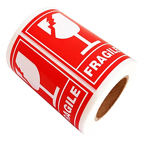 Top label 300 Pcs Fragile Stickers,2x3 Inches Glass Sticker,Handle with Care Shipping Stickers,Mailing Postage Parcel Sticker - Image 2