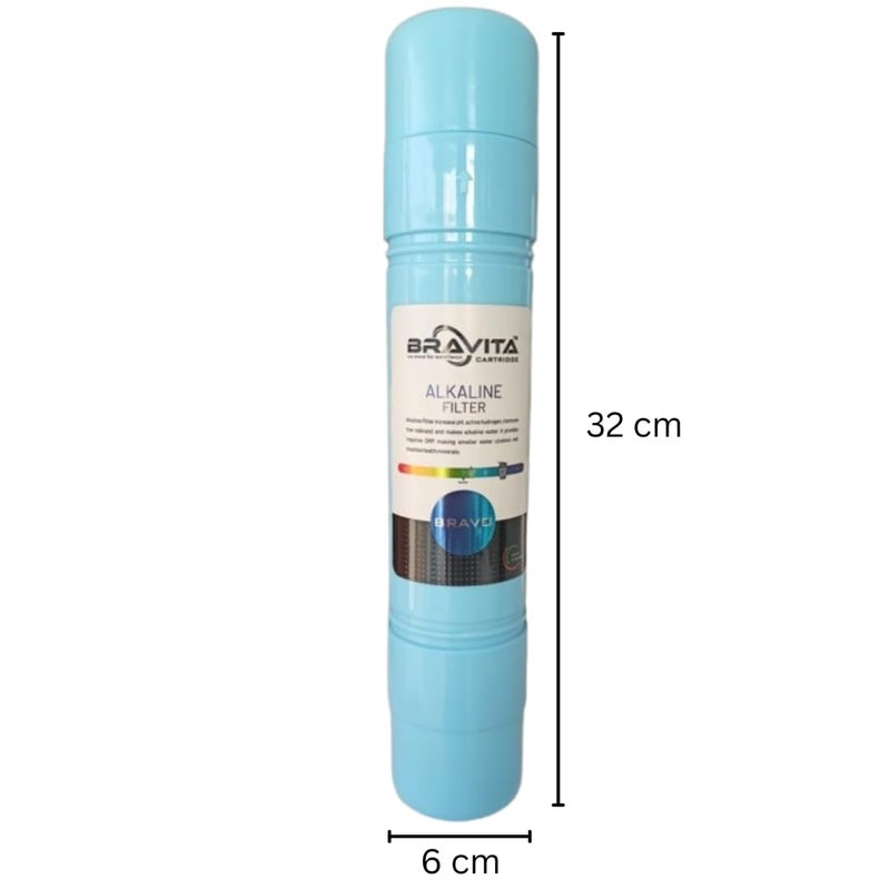 BRAVITA BRAVITA B12 Alkaline Filter and Mineral Cartridge Long Life 1218 Months for RO Water Purifiers with Connectors B12 Filter 12000L Capacity - Image 3