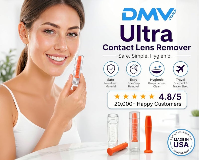 DMV Genuine Ultra Eye Contact Lens Remover Tool, Pack of 6 - Made in USA - Durable Suction Cup Plunger for Scleral, Rigid Gas Permeable (RGP) & Hard Lenses - NOT for Soft Lenses - Image 2