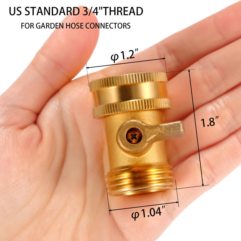 Sanpaint Jet Nozzle Power Washer for Garden Hose, Heavy Duty Brass Jetnozzle with Garden Hose Shut off Valve, Water Hose Nozzle High Pressure Powerful Washer 3/4" GHT, 2 Pack - Image 3