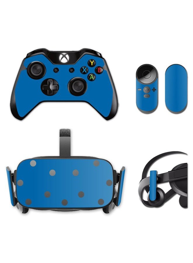 MIGHTY SKINS MightySkins Skin Compatible with Oculus Rift CV1 wrap Cover Sticker Skins Solid Blue - Image 1