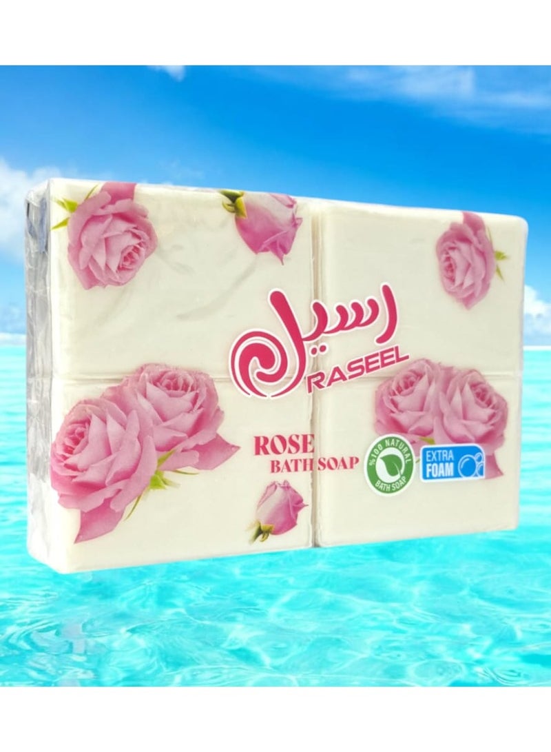 رسيل عبوة من 4 صابون استحمام بالورد 4*125 جرام - Image 1