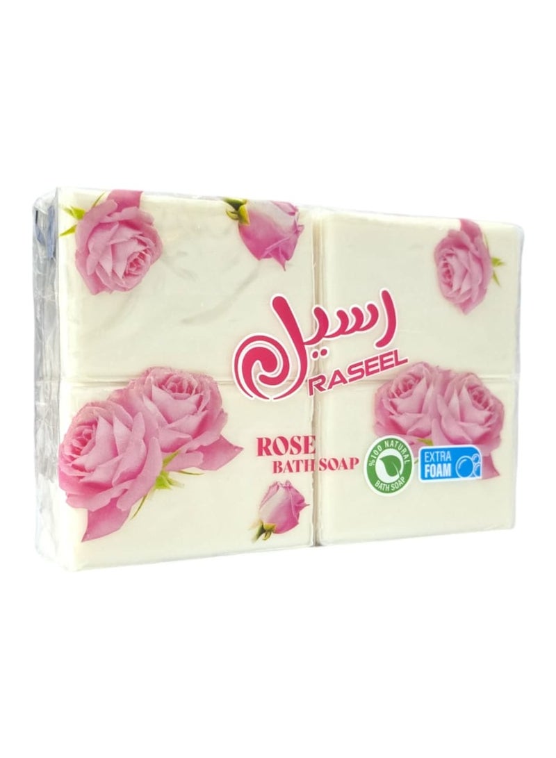 رسيل عبوة من 4 صابون استحمام بالورد 4*125 جرام - Image 2