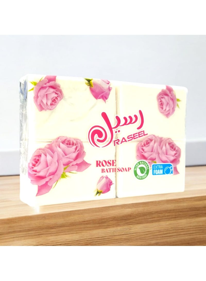 رسيل عبوة من 4 صابون استحمام بالورد 4*125 جرام - Image 3