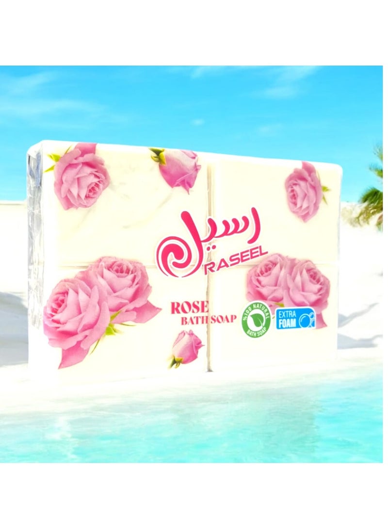 رسيل عبوة من 4 صابون استحمام بالورد 4*125 جرام - Image 4