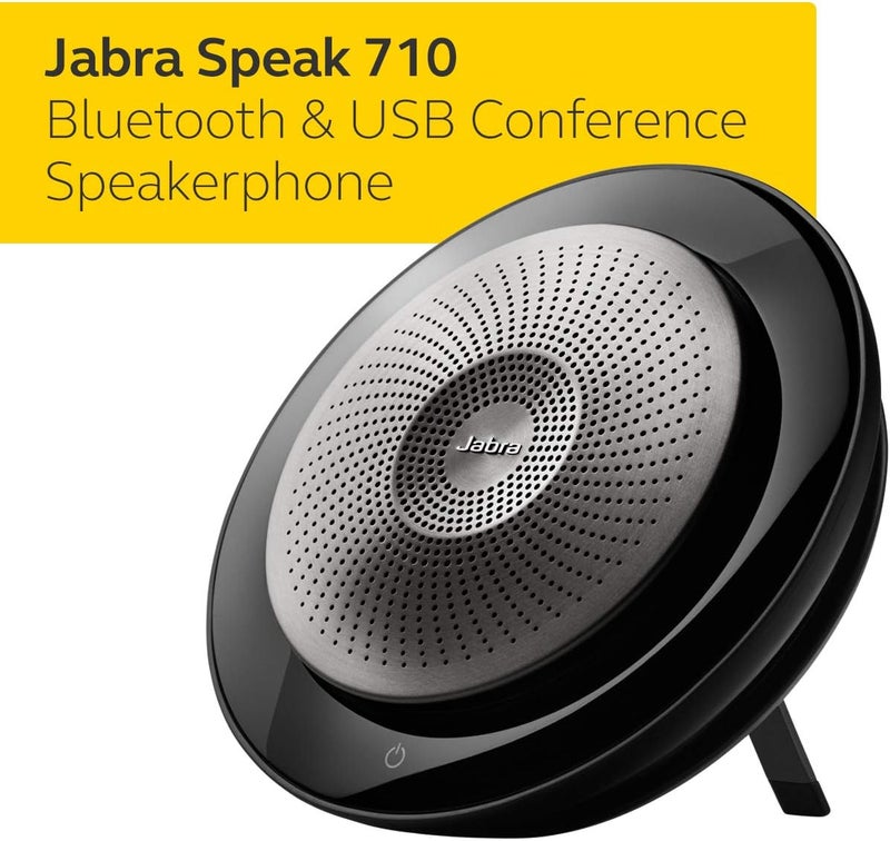 جابرا سماعة Jabra Speak 710 اللاسلكية بتقنية Bluetooth م�� محول USB Link 370 – سماعة محمولة مخصصة للاجتماعات توفر جودة صوت ممتازة، معتمدة للاستخدام مع منصات Zoom وGoogle Meet. - Image 2