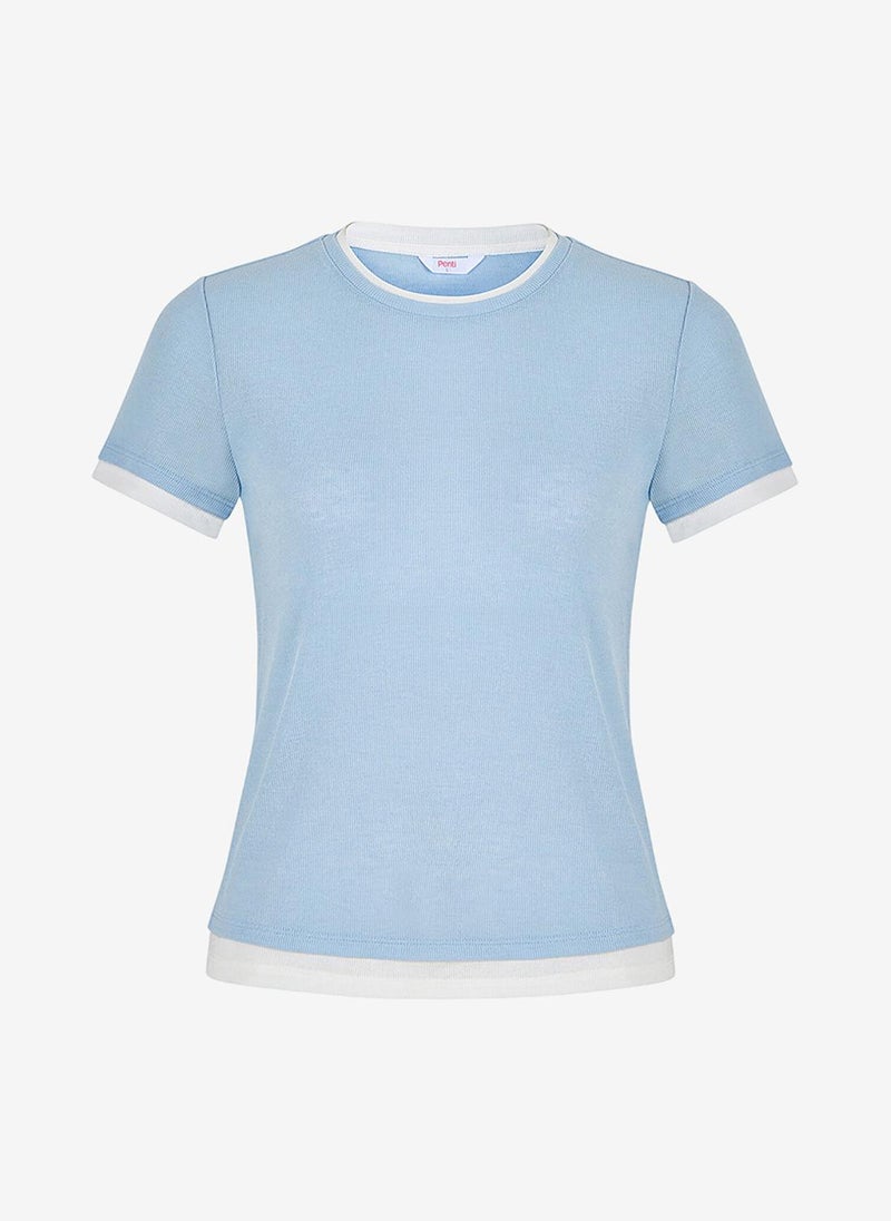 Penti Women Basic Layer Short Sleeve T-Shirt Dark Blue - Image 4