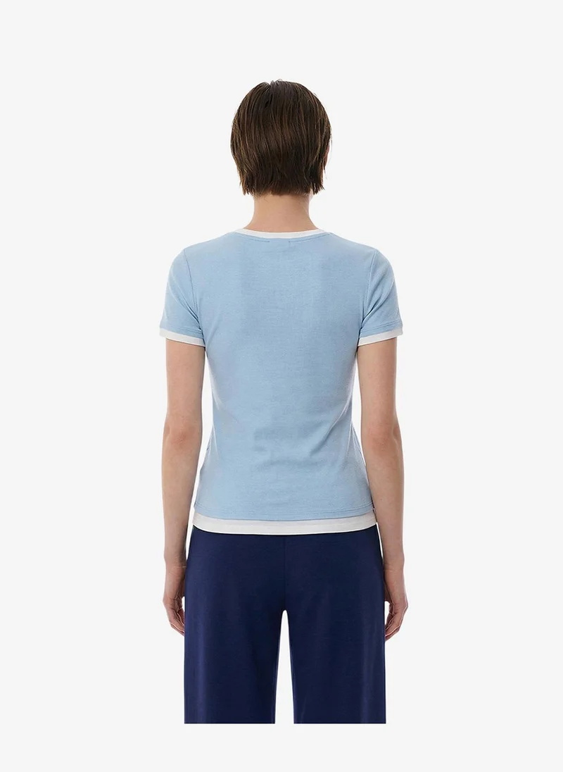 بنتي Women Basic Layer Short Sleeve T-Shirt Dark Blue