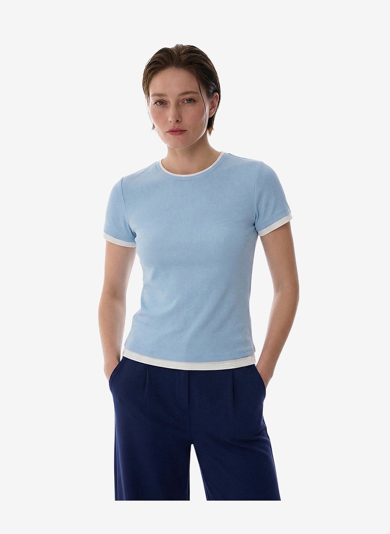 Penti Women Basic Layer Short Sleeve T-Shirt Dark Blue - Image 1
