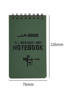 KASTWAVE 5Packs All Weather Shower Waterproof Notebook, Pocket Size Tactical Notepad Top Spiral Memo Notes Green Grid Paper Eye Protection for Outdoor Activities Recording (3.2 x 5.5 in)  - Image 2