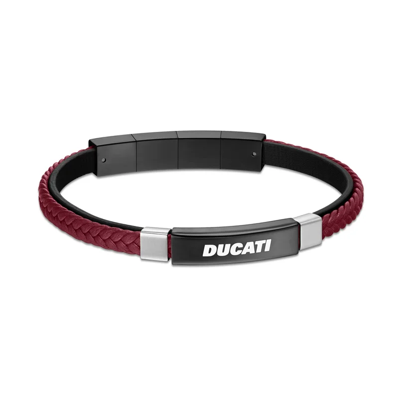 Ducati Voyage Double Layer Red &amp; Black Bracelet for Men