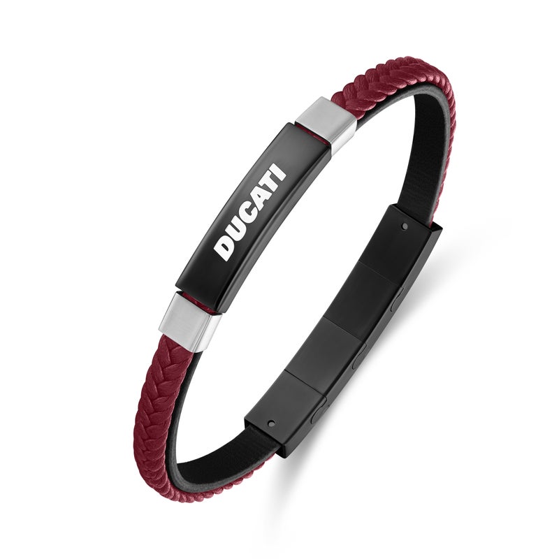 Ducati Voyage Double Layer Red & Black Bracelet for Men - Image 1