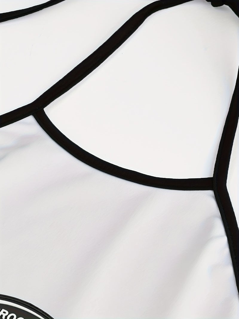 2pcs Stylish Women's Slim Fit Camisole Top and Wide Leg Pants Set - Image 3