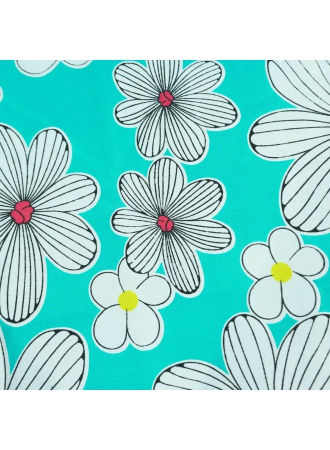 Bed sheet set, 3 pieces, 170x240 cm - Turquoise White - Image 2