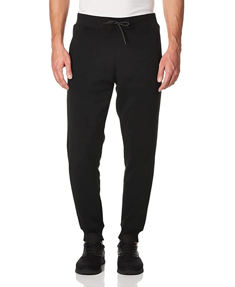 WT02 Mens Fleece Sweatpants Joggers Regular Extended Sizes Black Large
