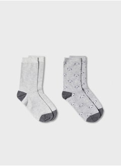 Kids 2 Pack Assorted Crew Socks