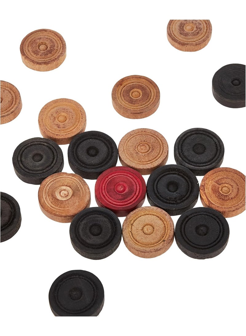 Tournament-Grade Carrom Coins  Official Size & Weight, Approved by Indian Carrom Federation, High-Precision, Smooth Finish (Champion Fighter) - Image 1