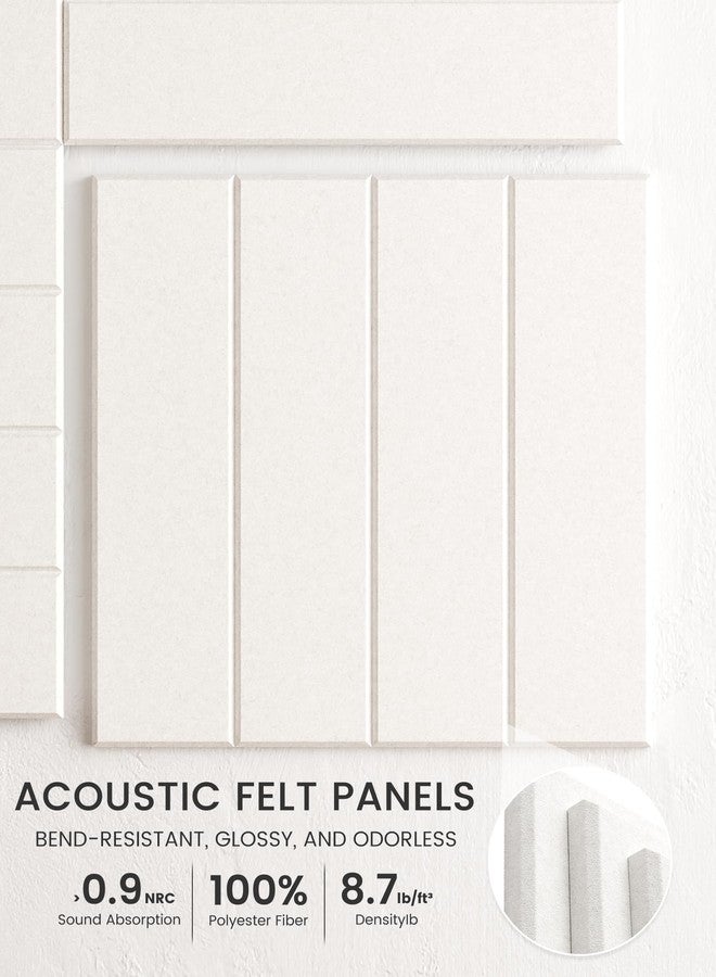 Bumusty Large Cork Board Alternative-47 x35 Felt Bulletin Board Tiles, with 30 Pushpins, 70 Adhesive Tabs, 12-Pack Slat Wall Paneling, Cork Boards for Office Push Pin Board Felt Board-Milky White - Image 3