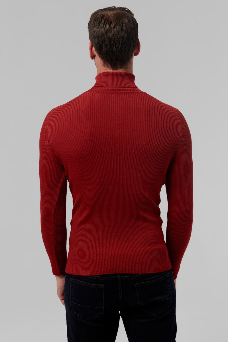 twn Slim Fit Tile Rib Knitted Sweater 9EC060631764M  - Image 3