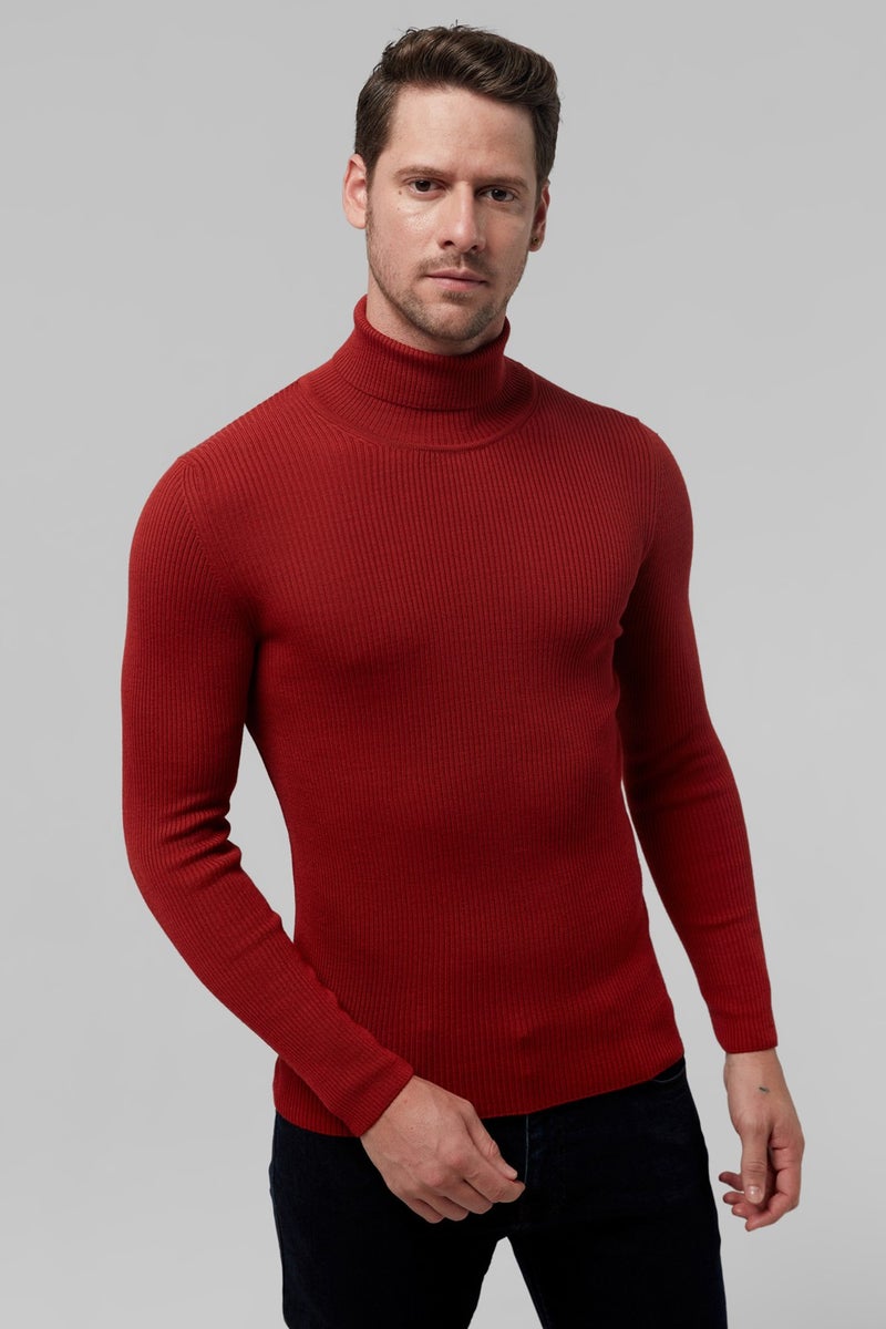 twn Slim Fit Tile Rib Knitted Sweater 9EC060631764M  - Image 1