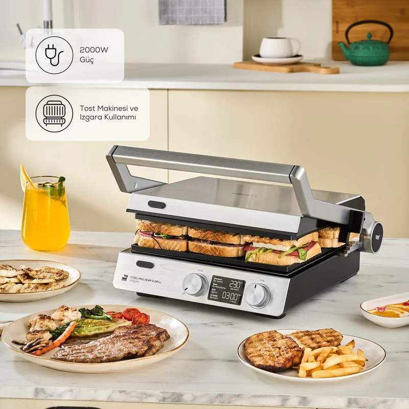Karaca Outdoor Karaca Compact Steel Pro Sear And Grill Inox 2007 Grill and Toaster