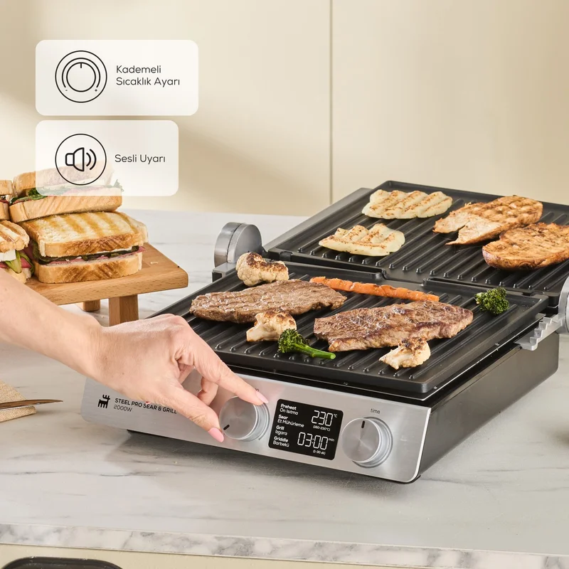 Karaca Outdoor Karaca Compact Steel Pro Sear And Grill Inox 2007 Grill and Toaster