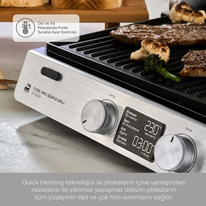 Karaca Outdoor Karaca Compact Steel Pro Sear And Grill Inox 2007 Grill and Toaster