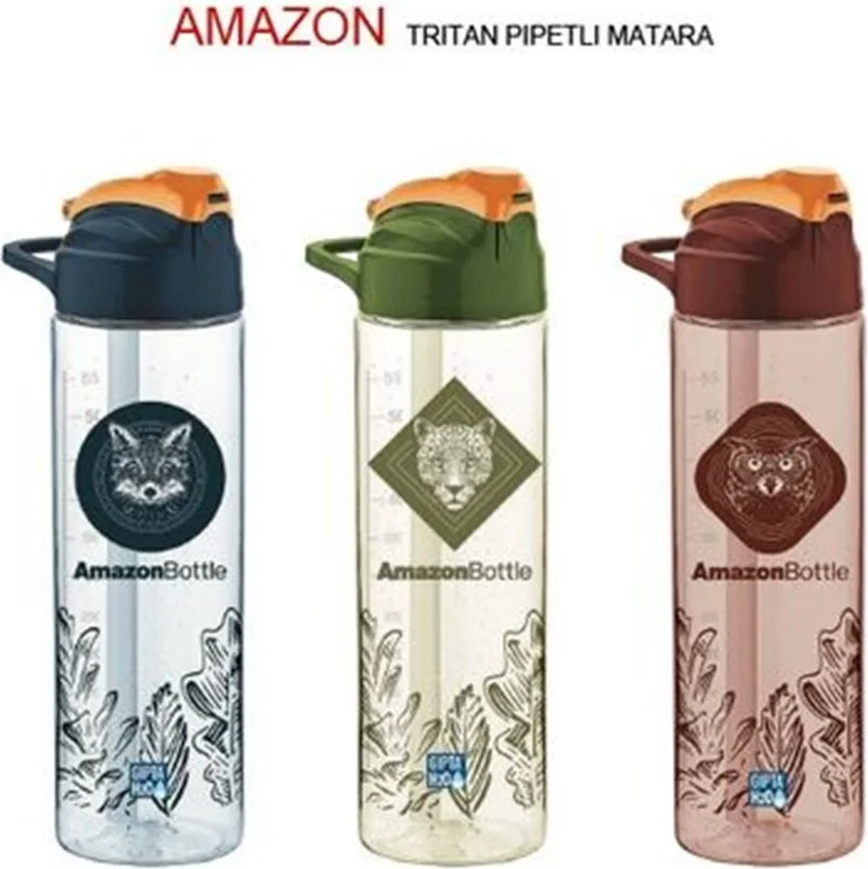 Gıpta Amazon 630 Ml Tritan Flask with Straw