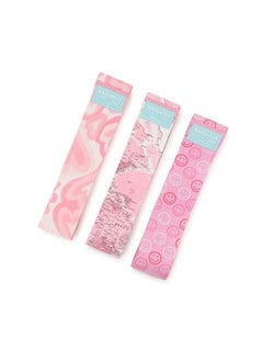 BRIGHTLY LABS Resistance Bands Fabric Exercise Bands Non Slip Hip Elastic Bands For Hip Legs Glutes And Thighs Workout Thick Wide Fitness Loop Circle Resistance Bands Set Of 3 Pack Pink  - Image 1