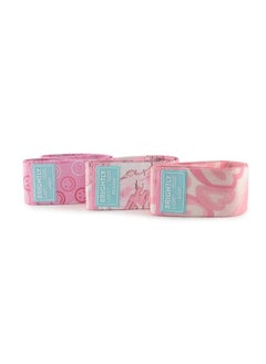 BRIGHTLY LABS Resistance Bands Fabric Exercise Bands Non Slip Hip Elastic Bands For Hip Legs Glutes And Thighs Workout Thick Wide Fitness Loop Circle Resistance Bands Set Of 3 Pack Pink  - Image 3