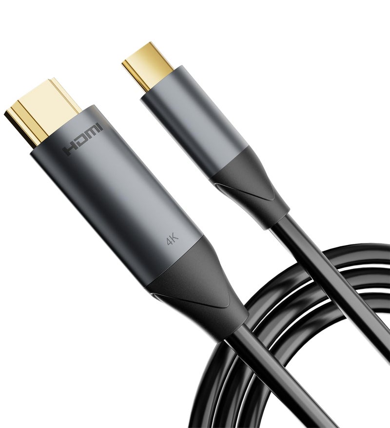 BERLAT USB C to HDMI Cable 6Ft, 4K@60Hz Thunderbolt 4/3 Compatible Adapter for iPhone 15/16 Pro/Max, MacBook, iPad Pro, Galaxy S24 to S22, Portable & Plug and Play - Image 1