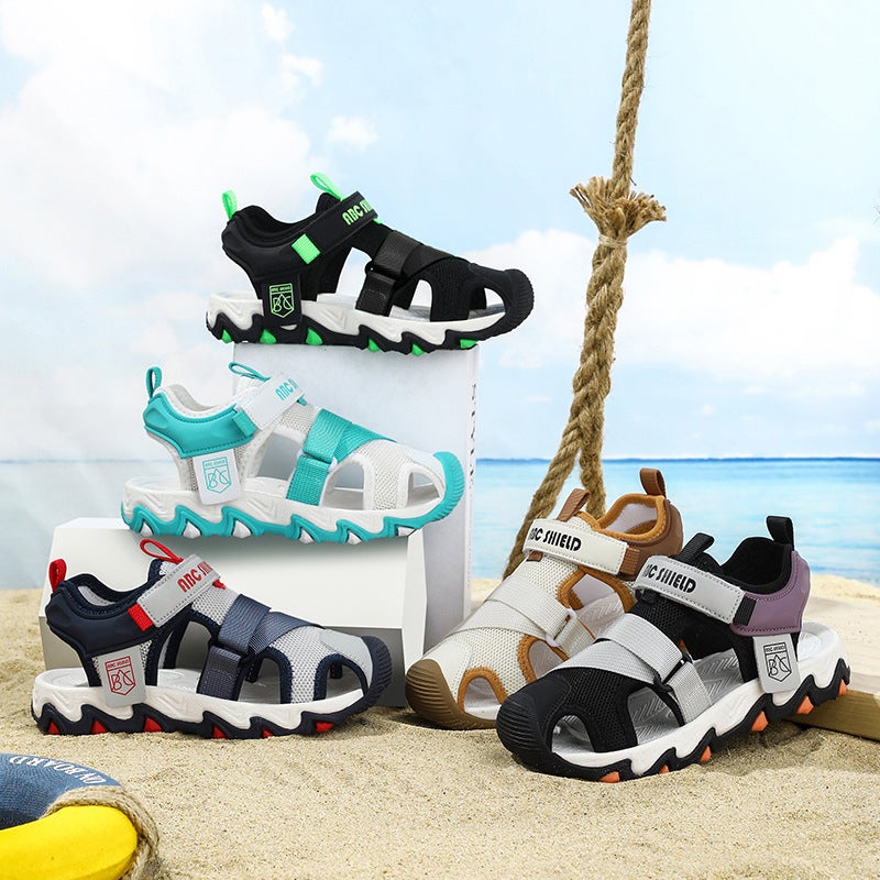 Children'S Shoes Boys Sandals Summer Baotou Soft Sole Children'S Sports Beach Shoes Boys - Image 2