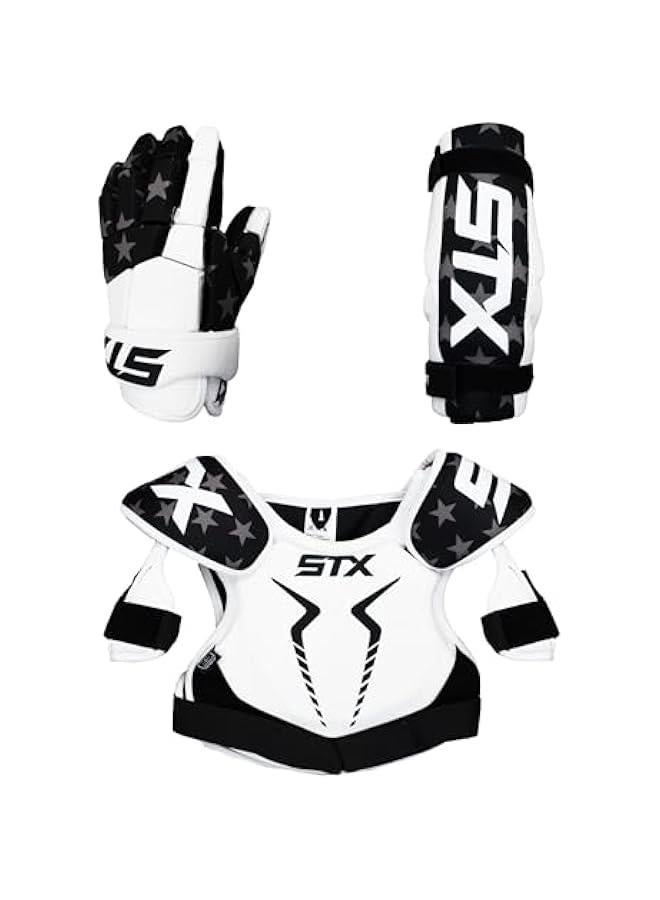 Arabest STX Stallion 75 USA Lacrosse Starter Set, 3-Piece (Excludes Helmet and Stick) - Image 1