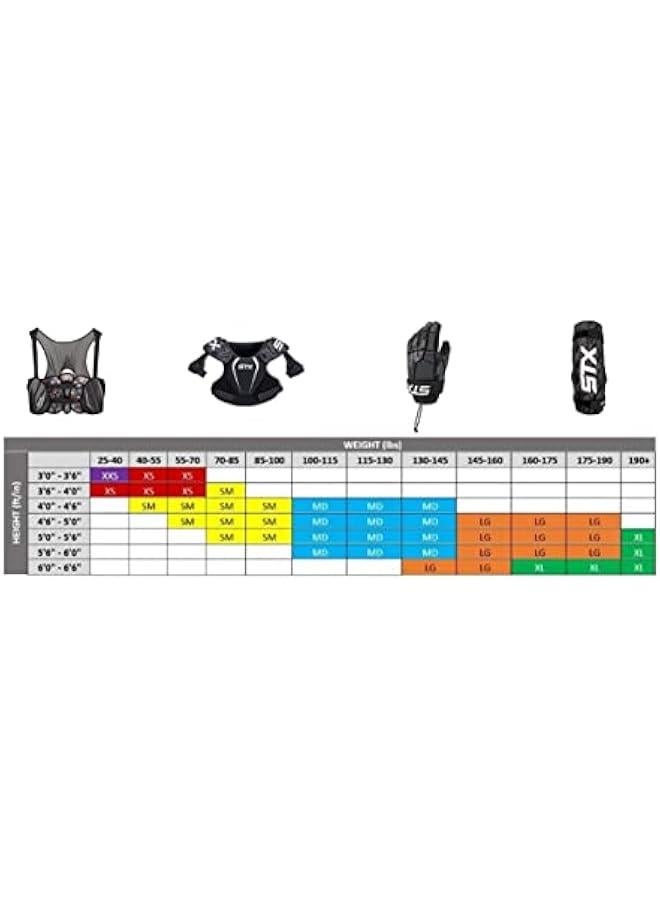 Arabest STX Stallion 75 USA Lacrosse Starter Set, 3-Piece (Excludes Helmet and Stick) - Image 5