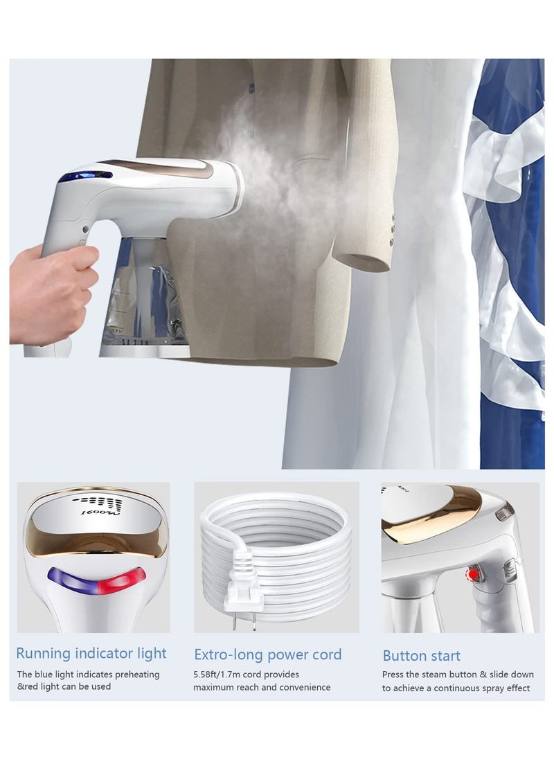 Generic - Garment Steamer Iron,High-Power Handheld Garment Steamer Clothes Steamer Portable Steam Iron 20s Fast Heat-up Ironing Wrinkle Remover -1600W 250ML - Image 1